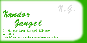 nandor gangel business card